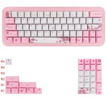 Sakura Japanese / Korean / Russian 60% PBT Keycaps Set Dye-subbed OEM Profile for MX Mechanical Keyboard